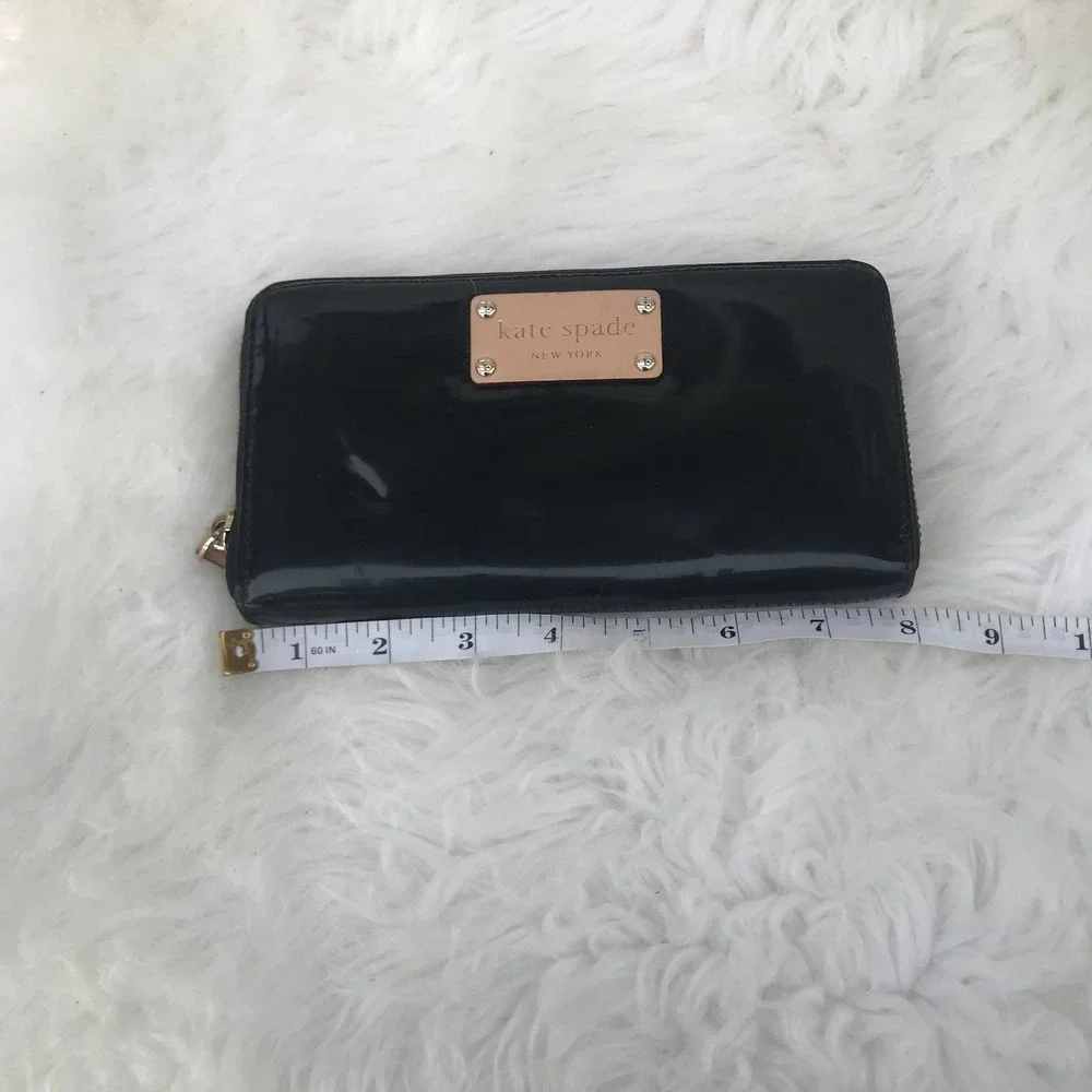 Kate Spade Neda Patent Leather Zip Around Wallet